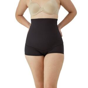 Maidenform Inspirations Women’s Black High-Waist Boy Shorts Shapewear Medium